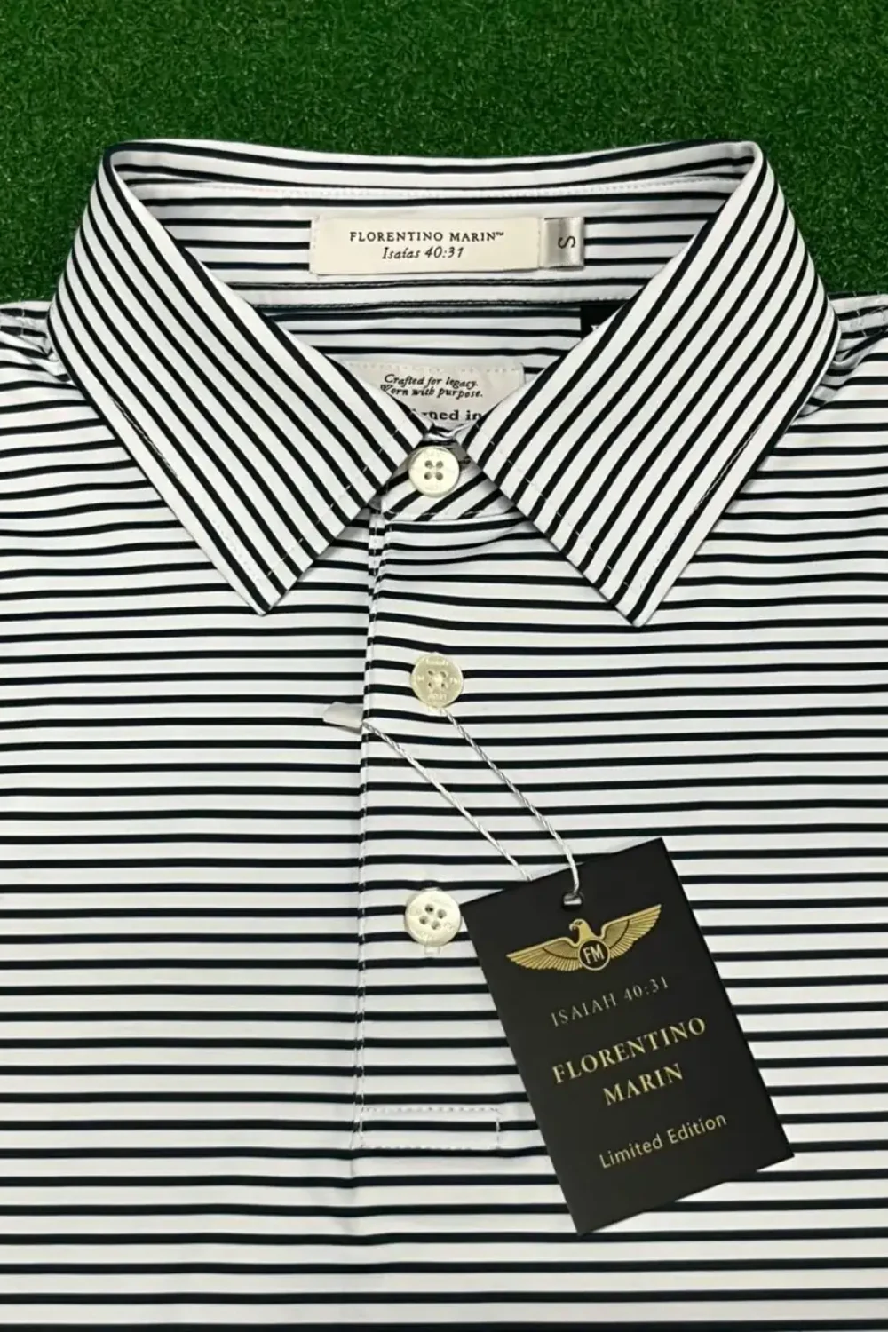 FM Coastal Stripe Polo – Midnight Stripe