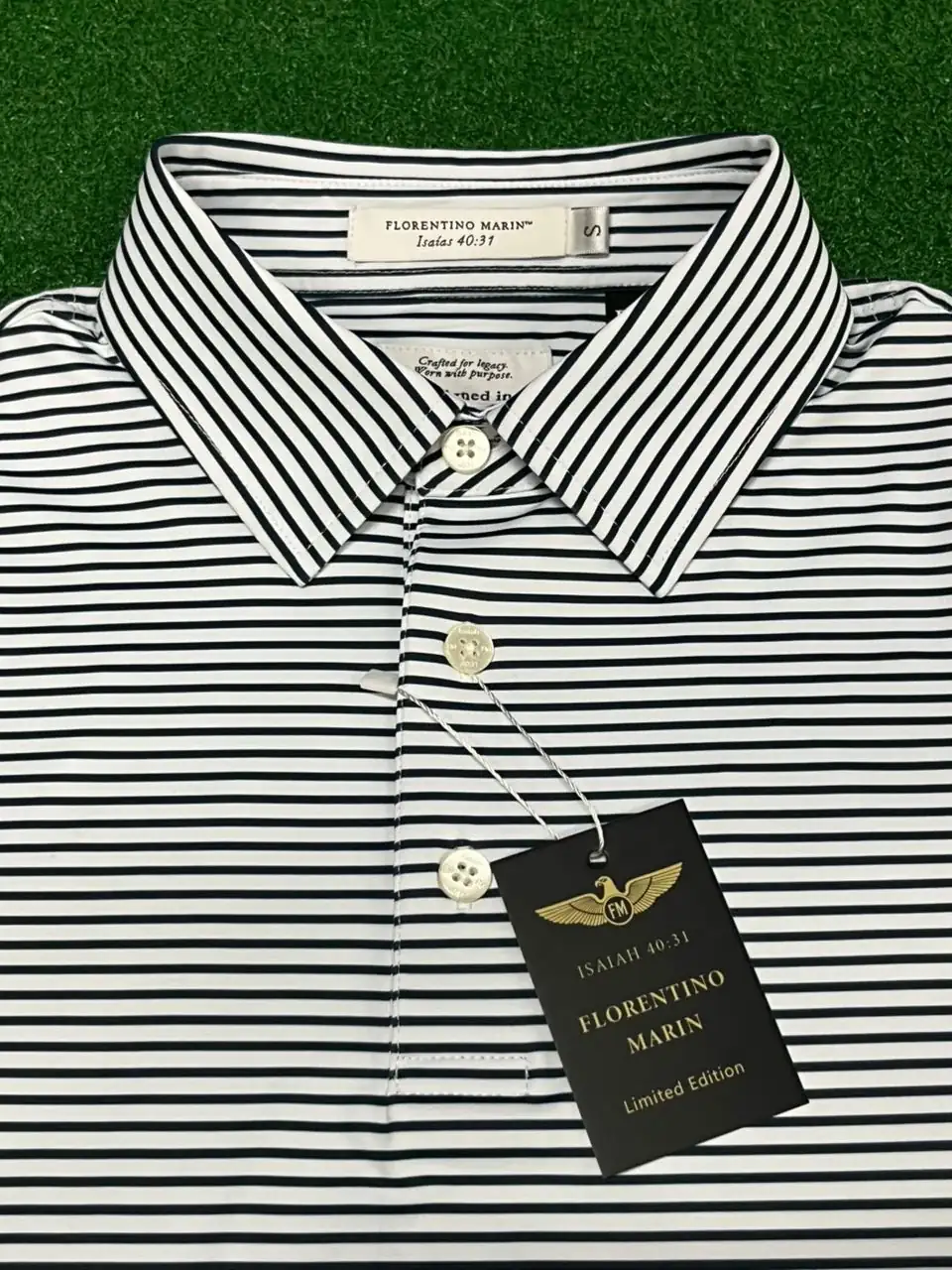 FM Coastal Stripe Polo – Midnight Stripe